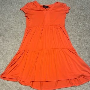 Orange baby doll style dress in a size small worn one time